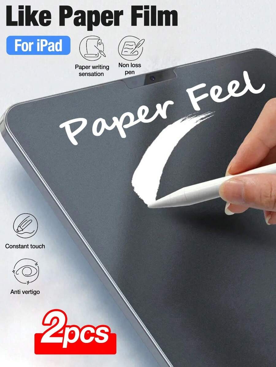 ZYSHI 2片装屏幕保护膜，兼容iPad 11代A16（2025）/10代10.9英寸（2022）| 哑光PET薄膜，类纸质感书写表面 | 笔触友好，艺术家级灵敏度 | 防眩光防指纹纳米涂层 | 支持面容ID和Apple Pencil 3 | 超薄无气泡安装（平板电脑配件）日常、办公、居家使用必备屏幕保护，防水、防震、防刮。