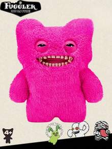 Spin Master ZURU 18-Inch Giant Plush Doll - Ugly Cute Toothy Monster | Official Collectible Soft Plush Pillow, Adorable Monster Design, Birthday Gift - 15733G Fantasy Giant Treasure Button Monster (Rose Pink) - View 5