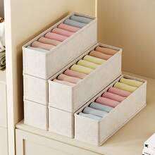 3pcs Drawer Storage Boxes, Suitable For Socks, Accessories And Underwear Storage, Multifunctional Drawer Organizers For Home, Office, Bathroom - Multicolor - View 1