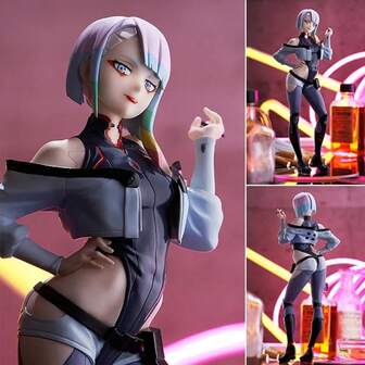 1pc Neon - Style Multi - Angle Display Anime Figure, 17.82cm/7.02in Tall, Detailed Outfit & Pose, PVC Collectible For Bar Scene Decor