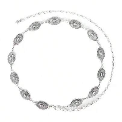 1 st vintage damer graverat spänne med sliten textur i metall, lämplig för västerländsk stil plusstorlek