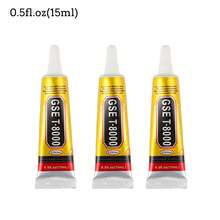 3 件装 T-8000 透明珠宝级水钻胶水，15ml/50ml/110ml 高性能防水粘合剂，透明工业胶水，适用于环氧树脂 DIY 珠宝工艺品、水晶、美甲、宝石、木材、玻璃