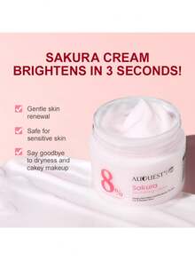 AuQuest Sakura Glow Moisturizing Face Cream - Hydrates, Softens, And Brightens Skin Complexion, Wholesale - 50g - View 7