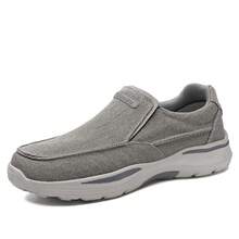 Men's Fashionable Casual Shoes Sports Shoes Summer Breathable Sports Shoes Running Shoes Slow Running Tennis Shoes Flat Shoes Thick Soled Canvas Shoes - Xám - Xem 2