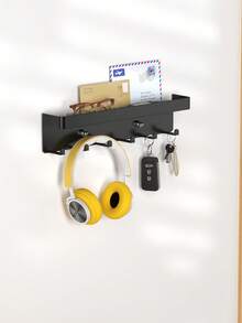 1 st väggmonterat nyckelställ, klädkrokar, med 6/8/10 krokar - postorganisatör och nyckelhållare, lämplig för entré, kök, badrum, vardagsrum, hall, kontor, väggmonterade krokar