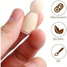 10/20pcs,Wooden Figurines, Natural Wood Color, Various Sizes For Doodling, 3.5cm-12cm, Made Of High-Quality Wood, Unfinished Models, Suitable For Artistic Creation, Teaching Aids, Miniature Scenes, Model Making, And Holiday Gifts.(Christmas Crafts) - Multicolor - View 8