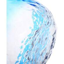 Glass Nail Soaking Bowl 9Inch Manicure Soak Off Bowl Pedicure Salon Bath Remover Decorative Fingernail Toenail Caring Polish Removal, Blue