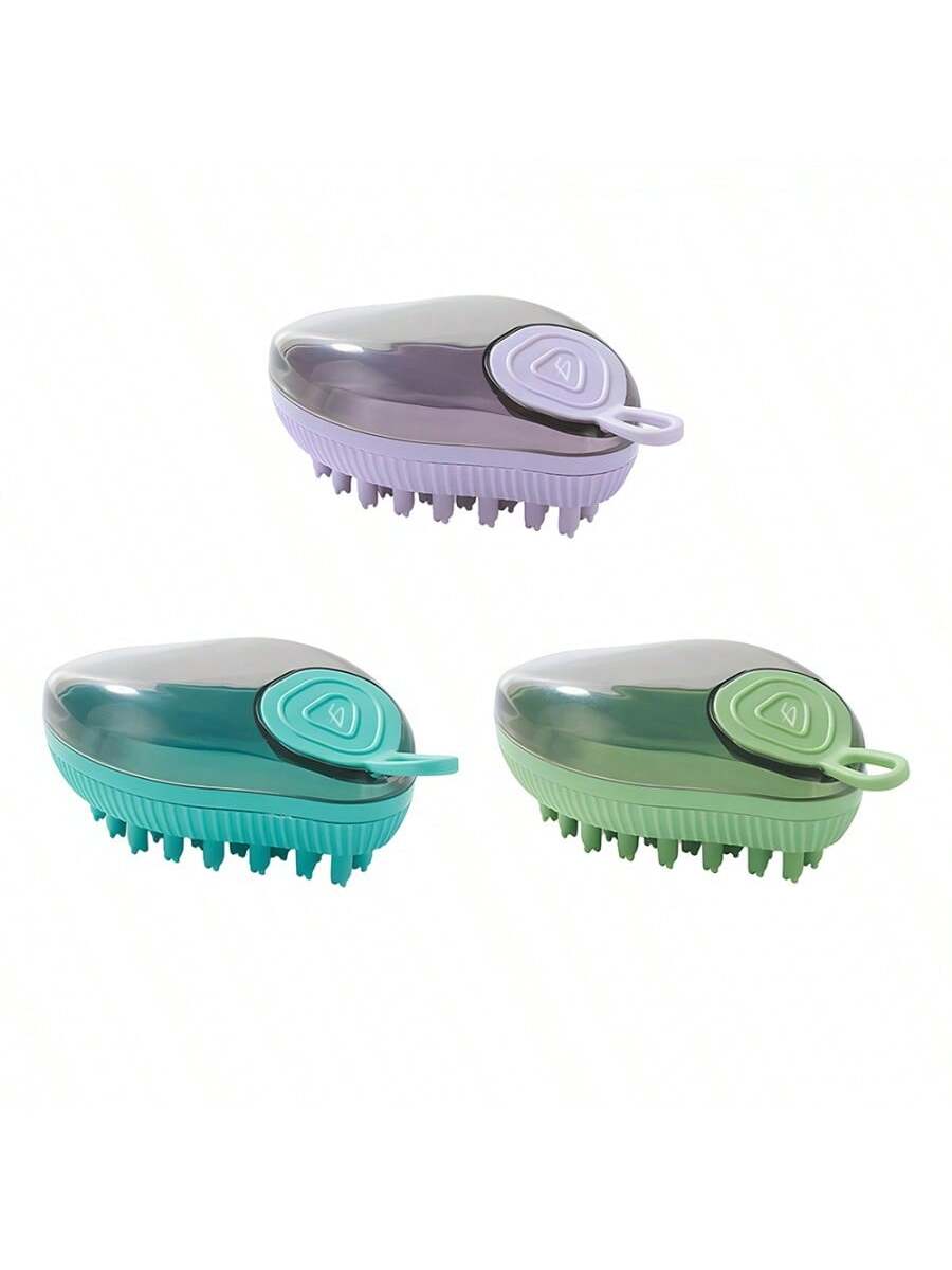 Cepillo para baño de gatos y perros con recipiente