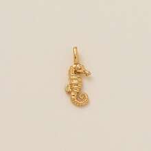 1 buc pandantiv stil oceanic, coajă stea de mare, căluț de mare, coral, stil retro de vacanță, placat cu aur, potrivit pentru coliere brățară DIY, aur electrolizat de 18K, un cadou pentru soții și mame