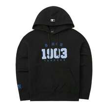 MLB Varsity Over Fit Hoodie, lockeres Kapuzen-Sweatshirt für Paare für Männer und Frauen, Freizeitoberteile, einfache und bequeme Pullover 3AHDV0144-50BKS