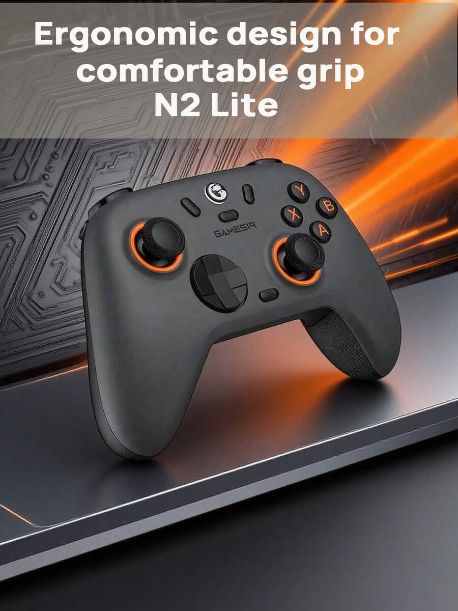 GAMESIR N2 Lite Game Controller With Upgraded Hall Effect Joystick, Tri-Mode Connection, Zero-Delay Mechanical Buttons, 1000Hz Polling Rate, Ergonomic Design, Comfortable Grip, Conductive Silicone ABXY Keys, Space Gray - Space Gray - View 1