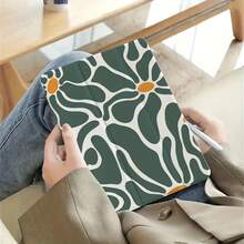 Suitable For IPad Air 4Th/ 5Th (10. 9 Inches), 7/ 8/ 9Th (10. 2 Inches), 5Th/ 6Th/ Air 1/ Air 2 (9. 7 Inches), Air 3Rd (10. 5 Inches), Pro (11 Inches), 10Th Generation 1P Green Floral Folding Flip Stand Pen Holder Drop Anti-Fall Case, Folding, Anti-Slip Adjustable Stand, Flexible Hybrid - 白色 - 查看 6
