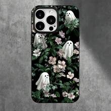 Fundas protectoras para teléfono con diseño de calabaza y flores de Halloween, con orificios grandes. Compatibles con phone 16 Pro Max, 16, 15 Pro, 14, 14 Plus/14 Pro Max, 13, 13 Pro, 12 Pro, 11/11 Pro. Regalos para cumpleaños y fiestas. - Blanco - Ver 7