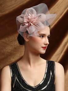 1 Pc Fascinator Hats Pillbox Hat Kentucky Derby Hats With Veil For Women Tea Party Bridal Wedding Halloween Church, Autumn, Top Hat, Rave, Halloween Accessories, Bride To Be, Tiny Hats, Mini Fascinator, Mini Top Hat , Mini Cap, Gifts