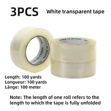 3PCS/1PC 4.8cm/1.89 Inches Wide Packaging Tape, Yellowish-White Transparent Packaging Tape, Brown Packaging Tape, Suitable For Light And Heavy Packaging. The Width Of The Tape Roll Is 4.8cm/1.89 Inches, And The Length Is 60 Meters /60 Yards And 100 Meters/Yards. There Are Multiple Specifications To Choose From.