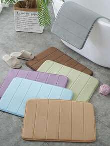 Kit Of 2 Soft Non-Slip Bathroom Mats 60x40cm - 藍色 - 查看 5