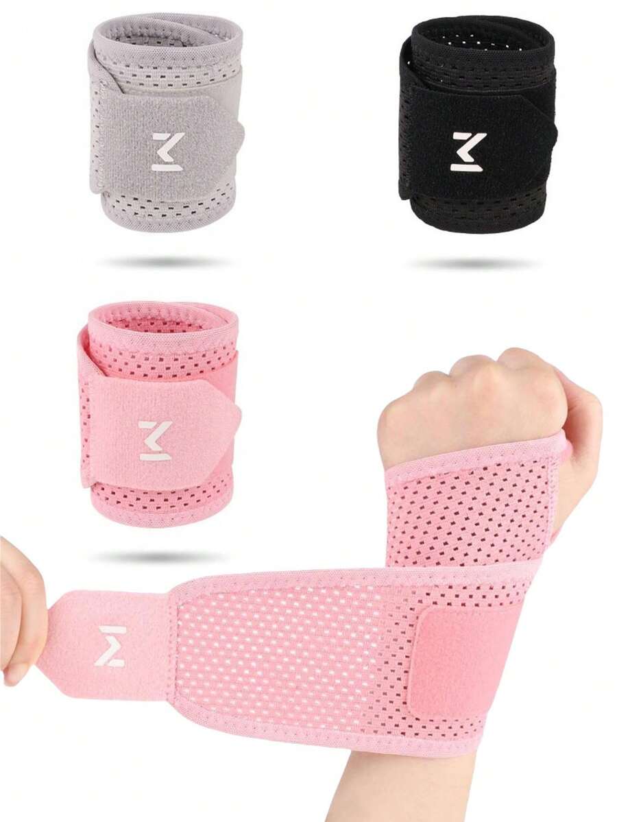1pc Adjustable Sports Wrist Strap, Lightweight & Breathable, Provides Wrist Joint Support & Compression, Comfortable & Breathable, Suitable For Fitness, Yoga, Badminton And Other Sports, Unisex, One Size - Multicolor - View 1