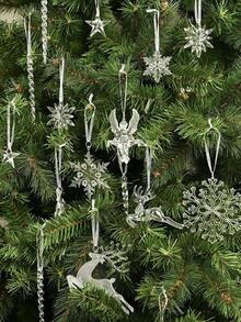 50 decoraciones navideñas mixtas para decorar el árbol de Navidad, el armario, el hogar, artículos esenciales navideños, decoración de la habitación del árbol de Navidad, decoración de invierno