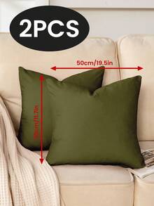 1/2/4 pièces Housses de coussin en velours hollandais de couleur unie, housses de coussin décoratives douces, literie, housses de coussin uniquement sans inserts, fermeture éclair, convient pour le canapé, le lit, la chambre, le salon, la décoration de la maison et divers types de pièces, textiles de maison respirants confortables et douillets - Multicolore - Voir 107