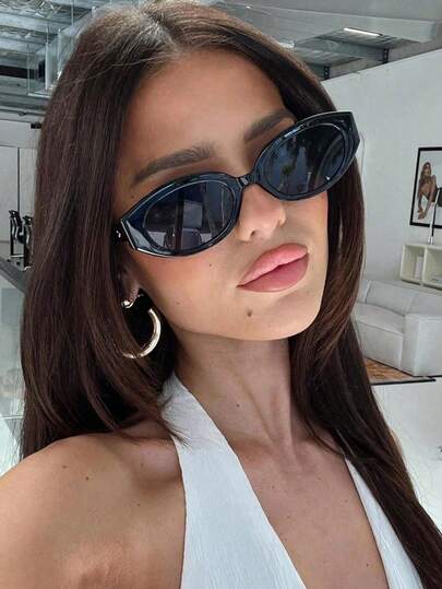 1pc Polygon Full-Frame Geometric Fashion Glasses For Women, Casual And Versatile, Suitable For Wearing On Various Occasions