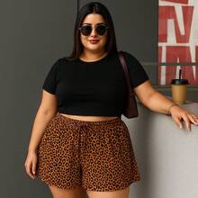 Women's Plus Size Shorts, Summer Style, Light And Loose - Multicolor - View 4
