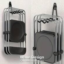 Heavy-Duty Metal Wall-Mounted Ladder Storage Hooks, Unique Wave-Shaped Design, Easy Install Garage Storage Racks, Bicycle Weight Hooks, Multi-Layer Structure, Secure Grooves For Tool Boxes, Ladders, Large Gardening Tools, Space-Saving, Durable, Ideal For Garage, Workshop, Home Organization, Holiday Season, Christmas, Autumn Home Refresh, Enhances Storage Efficiency, Perfect For DIY Projects, Gift Idea For Homeowners, Reliable, Versatile, Keeps Heavy Items Safely Stored.