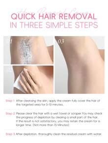 LAIKOU 3pcs Set Easy Clean Depilatory Cream, 100g Smooth Depilatory Gel, Whitening & Gentle Depilation Formula, Body Care & Self-Care Products For Women, Moms, Wives, Sisters, Teens, Girlfriends, Travel Makeup Kit - 100g*3 - View 7