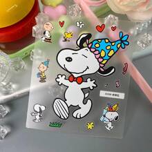 SNOOPY 1 件史努比 5D 浮雕 3D 贴纸可爱卡通手机壳平板电脑防水不留胶带，完美的男孩女孩贴纸玩具礼物（款式随机） - 彩色 - 查看 5