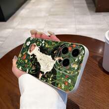 Funda protectora blanca mate a prueba de caídas y golpes con diseño lindo de vaca, apta para iPhone 11, 12, 13, 14, 15, 16 Pro Max, XS, XR, X, 7, 8 Plus, Mini, SE, puede ser un regalo para amigos hombres o mujeres