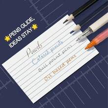 3x5 Regular Index Card, Available In 6 Colors With Blank Horizontal Lines, A 3x5 Flash Card For Office, Study, Messaging, Note Taking, And To-Do Lists, A Must-Have Gift For Returning To School. - White - View 7