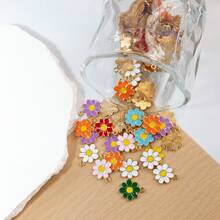 20-100pcs 23*20mm Multi-Color Small Daisy Enamel Zinc Alloy Pendant, DIY Jewelry Accessories, Suitable For Hair Accessories, Keychains, Bag Charms