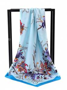 1 khăn Bandana in họa tiết hoa và hình học, băng đô/khăn quàng cổ/khăn quàng cổ đa năng - Nhiều màu - Xem 9