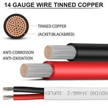 10 Gauge Marine Wire,10 AWG 30ft Duplex Marine Grade Wire Tinned Copper Oxygen-Insulated Red& Black Electrical Cable For Boat/Automotive/RV/Camper/Trailer - 14 gauge - 查看 2