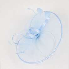 1pc Women Girl Fascinator Hat Back To School Hair Alice Headband Hairpin Mesh Bow Hat Artificial Feathers Cocktail Wedding Kentucky Derby Tea Party Accessories Hat Bride Headwear, School Stuff, Gifts