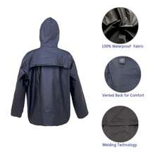 2-Piece Ultra-Light Waterproof Rain Suit For Men & Women -  Windproof Jacket & Pants Set | Breathable Workwear For Hiking, Fishing, Hunting, Construction | Lightweight Emergency Poncho Alternative (S-3XL, Packable Hood) - 黑色 - 查看 3
