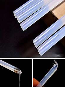 100 pezzi Mini Stick di colla a caldo ultra-trasparenti, 0,27"X3,95" Adesivo liscio e trasparente, inodore, robusto, compatibile con la maggior parte delle pistole per colla, fai da te, artigianato, falegnameria, plastica, accessori per utensili