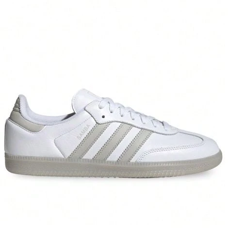 Adidas Giày nam Samba kiểu dáng thường ngày, nhẹ, êm ái, thoáng khí, đế dày, có logo, thân thiện với da, đa năng, chất liệu da, thích hợp đi làm hàng ngày, tập gym, đi học, dạo phố, du lịch, nghỉ lễ. Màu trắng JI3206 - Trắng - Xem 1