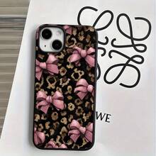 Fundas y carcasas protectoras con orificios grandes, diseño de leopardo, mariposas rosa claro y otros diseños, compatibles con phone 16 Pro Max, 16, 15 Pro, 14, 14 Plus/14 Pro Max, 13, 13 Pro, 12 Pro y 11/11 Pro. Regalos para cumpleaños y festividades - Negro - Ver 2