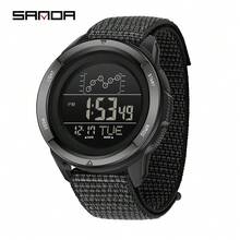 SANDA Herren Uhr Digital Militär Sport Armbanduhr Luxus Marke Multifunktion Alarm Datum Woche Stoppuhr EL Licht Funktion Wasserdicht Elektronisch LED Original Männer Uhr Geschenk 2198