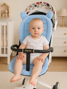 1 件加厚柔软婴儿车座椅垫，适用于婴儿推车、高脚椅、汽车座椅，秋冬季 - 彩色 - 查看 1