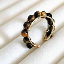 1 pieza Anillo de estilo vintage con cuentas, joyería de alta calidad para hombre, anillo de acero inoxidable de lujo, adecuado para uso diario para el novio