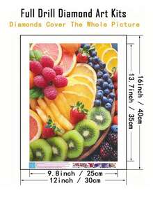 DIY Full Round Diamond Painting Fruit Patterns, Home Decoration Handmade Gifts