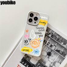 Fundas y carcasas protectoras con diseños de letras vibrantes estilo grafiti, compatibles con los modelos 16 Pro, 16, 15 Pro, 14, 14 Plus, 14 Pro, 13, 13 Pro, 12 Pro y 11/11 Pro. Regalos para cumpleaños y celebraciones. - Negro - Ver 2
