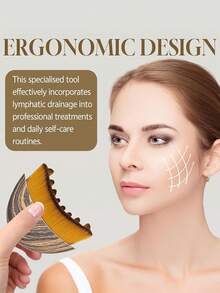 1pc Lymphatic Contour Face Massage Brush - 2025 New Lymphatic Drainage Massage Brush - Dry Body Massage Brush, Precisely Fits Skin, Reduces Swelling, Relieves Fatigue, Beauty, Skincare, Spa, Self-Care, Skincare Tools, Facial Care, Beauty Therapist Supplies, Massage, Facial Massage Tool, Facial Roller - Multicolor - View 3