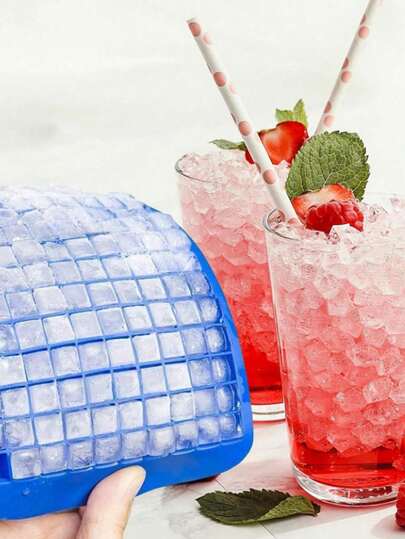 1pc 160-Cavity Silicone Ice Cube Tray, Mini Square Ice Mold, Ice Maker Suitable For Tea, Alcohol, White Valentine's Day, Chocolate Making, Tea & Alcohol Universal Mold, Compact & Portable, Convenient & Practical, Suitable For Car Refrigerators, Easy Demolding, Also Can Be Used For Coffee, Beverages, Etc.