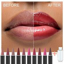 AINIPINK Lip Gloss + Lipstick 2-In-1 Matte Finish, Waterproof, Non-Fading, Non-Stick To Cups, Moisturizing, Perfect Makeup Choice, Suitable For Both Daily And Holiday Makeup - Nhiều màu - Xem 5