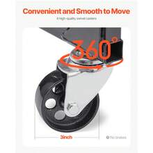 Engine Stand, 750 LBS Load Capacity Engine Motor Stand, Heavy-Duty Steel Motor Holder With 4 Swivel Casters And 4 Hook Positions, Suitable For BB-CHEVY And GEN-1 SB-CHEVY Engines - U字形 - 查看 4