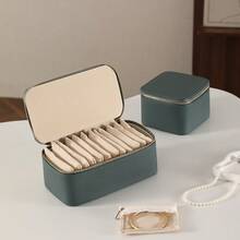 Portable Jewelry Box, Necklace Bracelet Pendant Storage Case, PU Leather Travel Jewelry Organizer With 6/12 Velvet Pouches, Suitable For Birthday, Anniversary, Bridesmaids, Valentine's Day, Travel Essential For Women Storage Organizer Travel Essentials Back To School Dormitory Storage,Room Decor - Multicolor - View 10