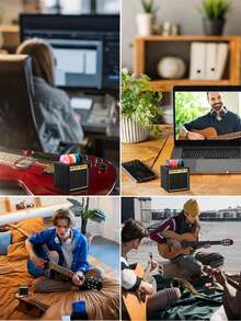 1 Stück Gitarren Plektrum Halter, tragbarer vintage Lautsprecher Gitarren Plektrum Halter, kann 5 Gitarren Plektren halten, bequem zum Tragen, elegante Plektrum Tasche Gitarren Plektrum Halter, Gitarren Lautsprecher Modell Plektrum Halter (ohne 5 zufällig farbige Plektren), tragbarer und beliebter Gitarren Plektrum Ständer, geeignet für Gitarristen als Geschenk