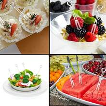 100 Pcs Clear Plastic Mini Forks Tiny Plastic Forks Small Disposable Appetizer Forks Dessert Cocktail Tasting Forks Tiny Utensils For Fruit Dessert Cakes Party(Transparent Bag Packaging) - 200 pcs - View 5